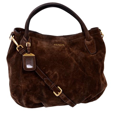 borse prada scamosciate|Cocoa Brown Suede Hand Bag .